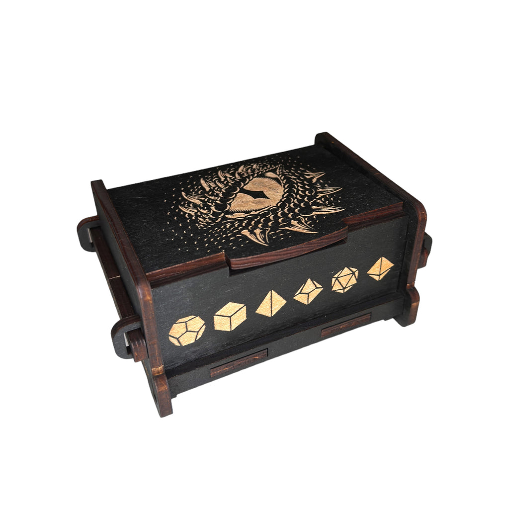 Dice Box - BLACK - Dragons Eye 6x4x3