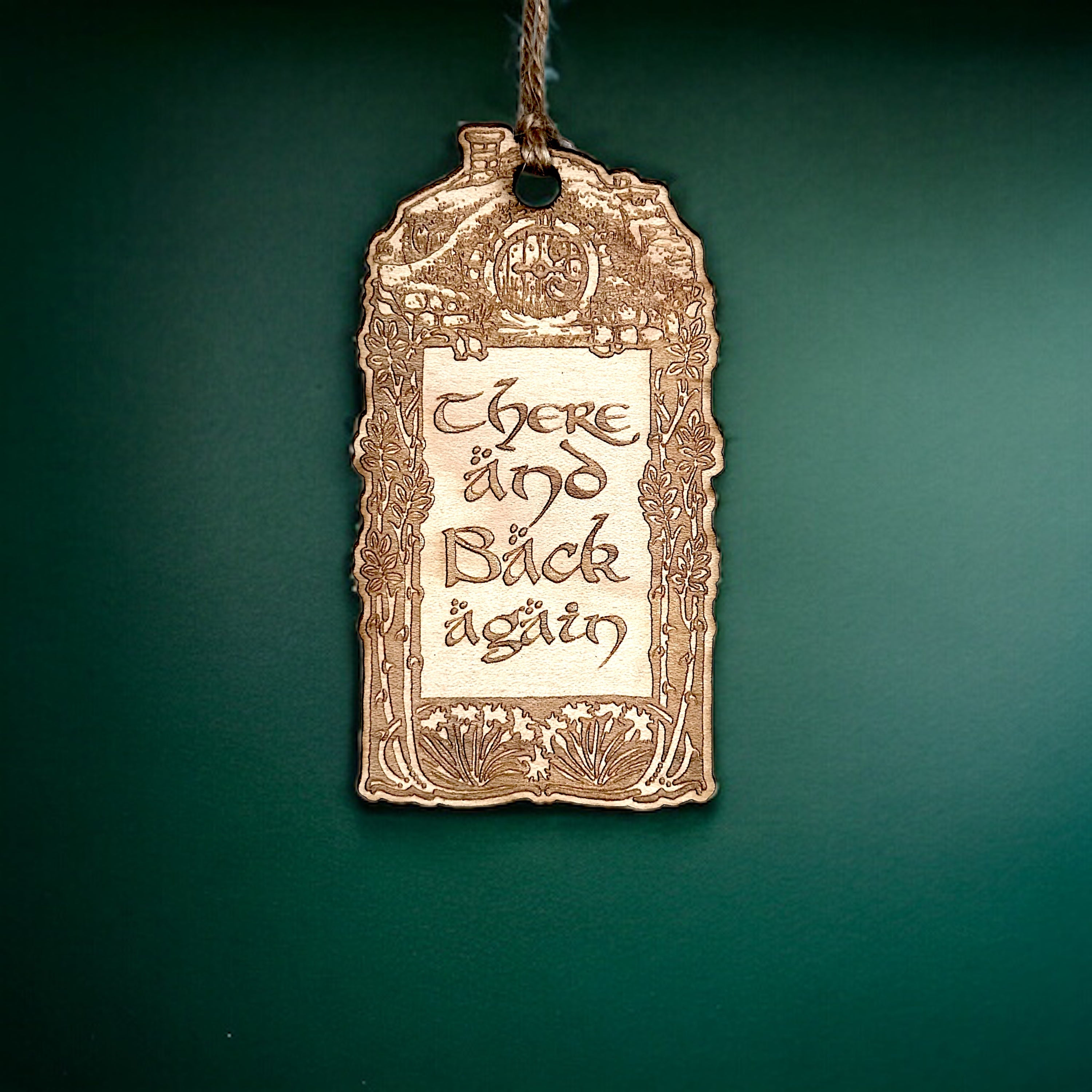 Ornament - There and Back Again - Raw Wood 2x4in
