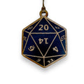 Ornament - D20 - Black Painted Raw Wood 3x3in