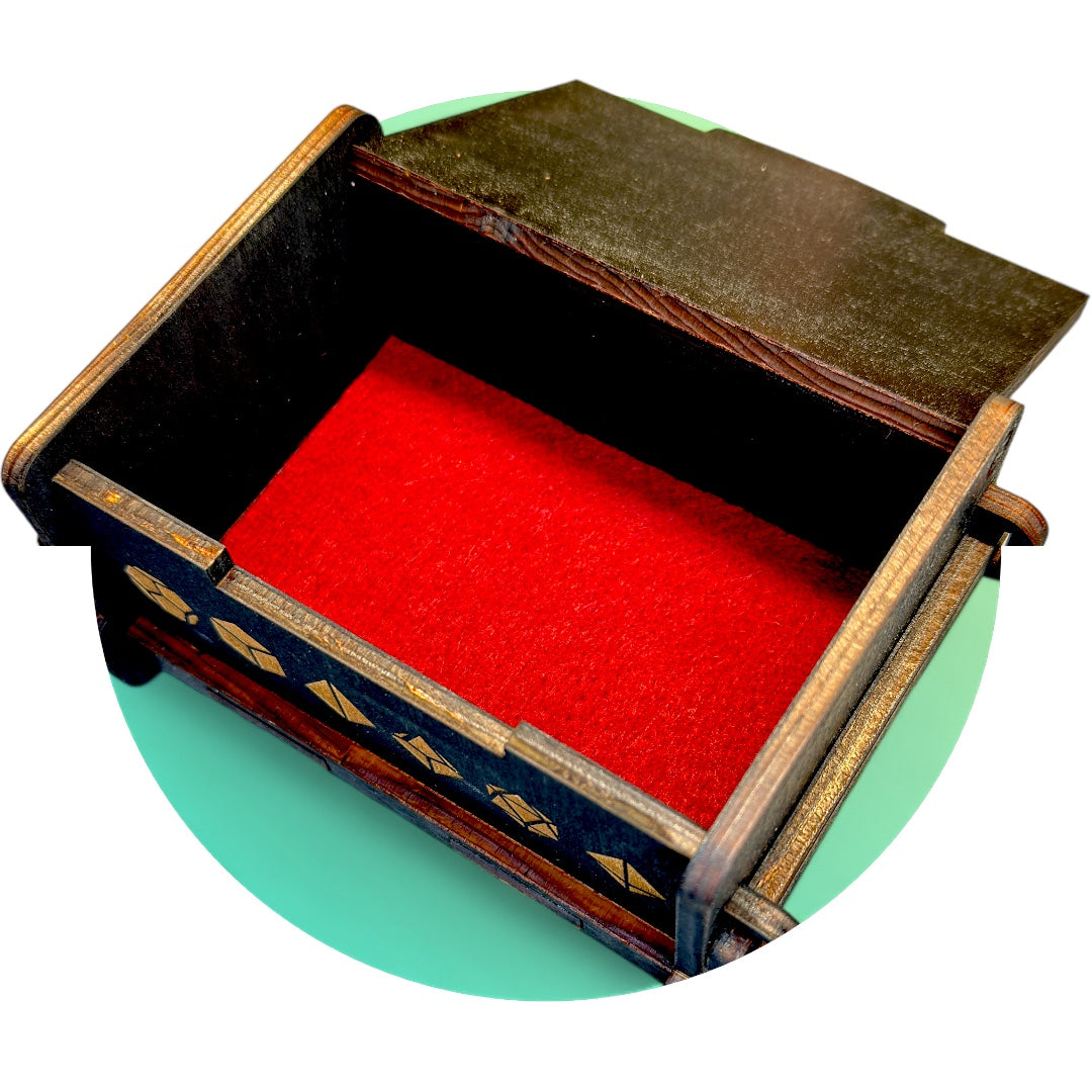 Dice Box - Black - Wizard - 6x4x3