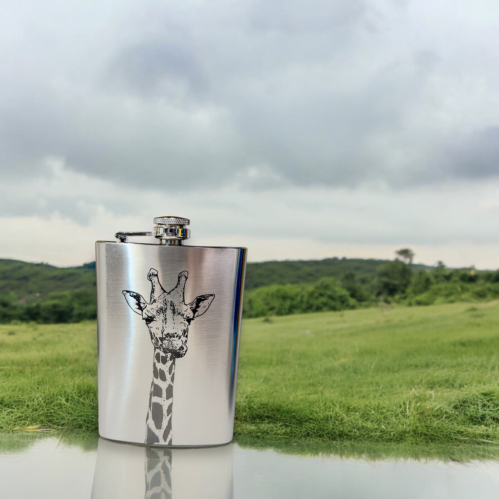 8oz Giraffe Stainless Steel Flask