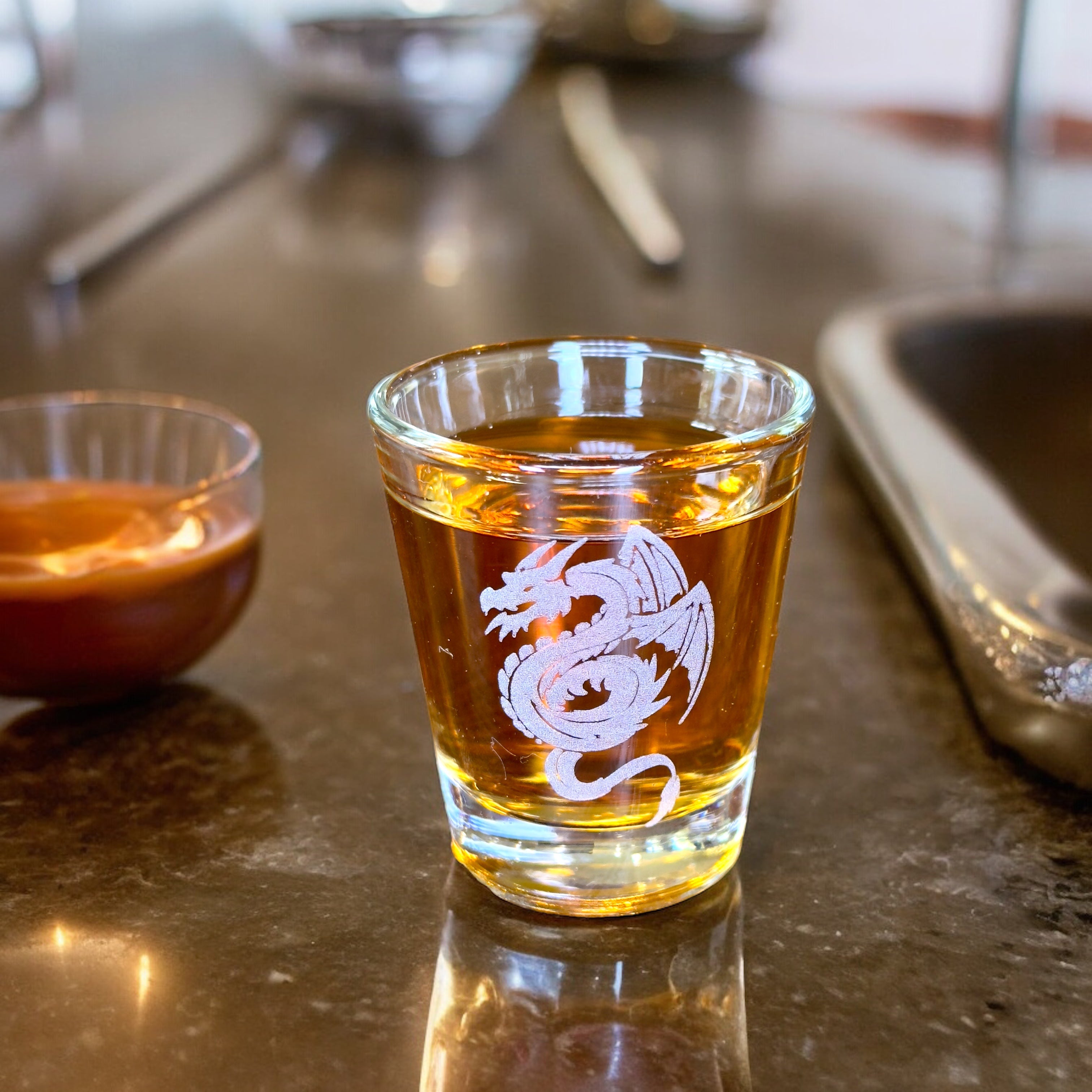 2oz Flying Dragon SHOT GLASS