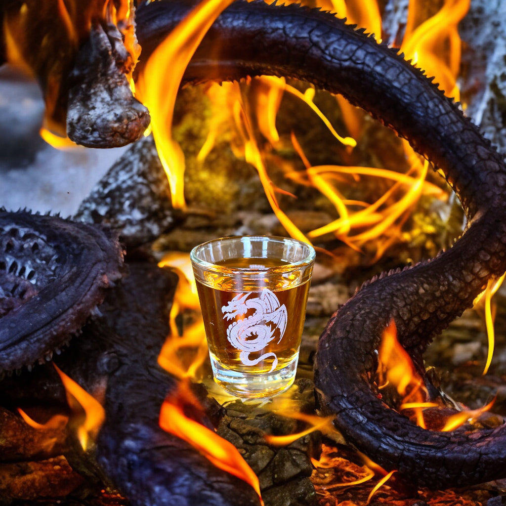2oz Flying Dragon SHOT GLASS