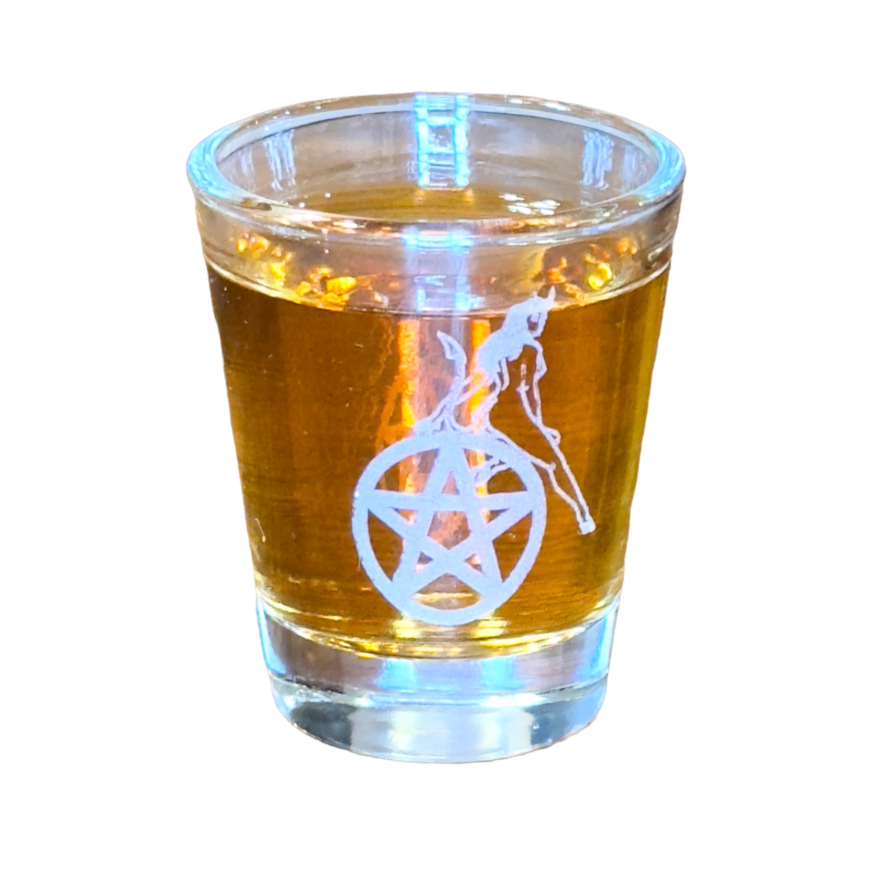 2oz Sexy Demon on Pentagram Shot glass Succubus