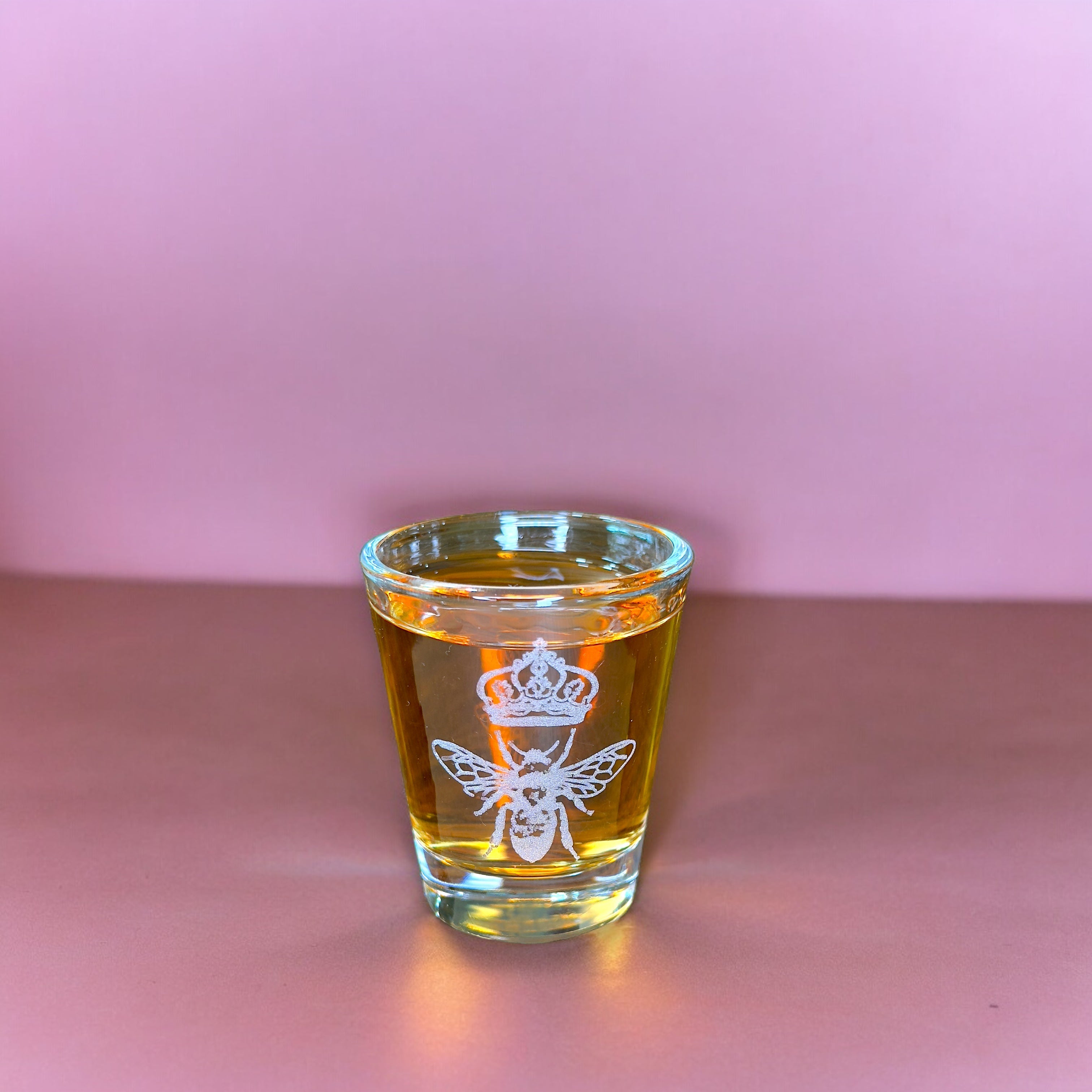 2oz Queen Bee Shotglass LASER