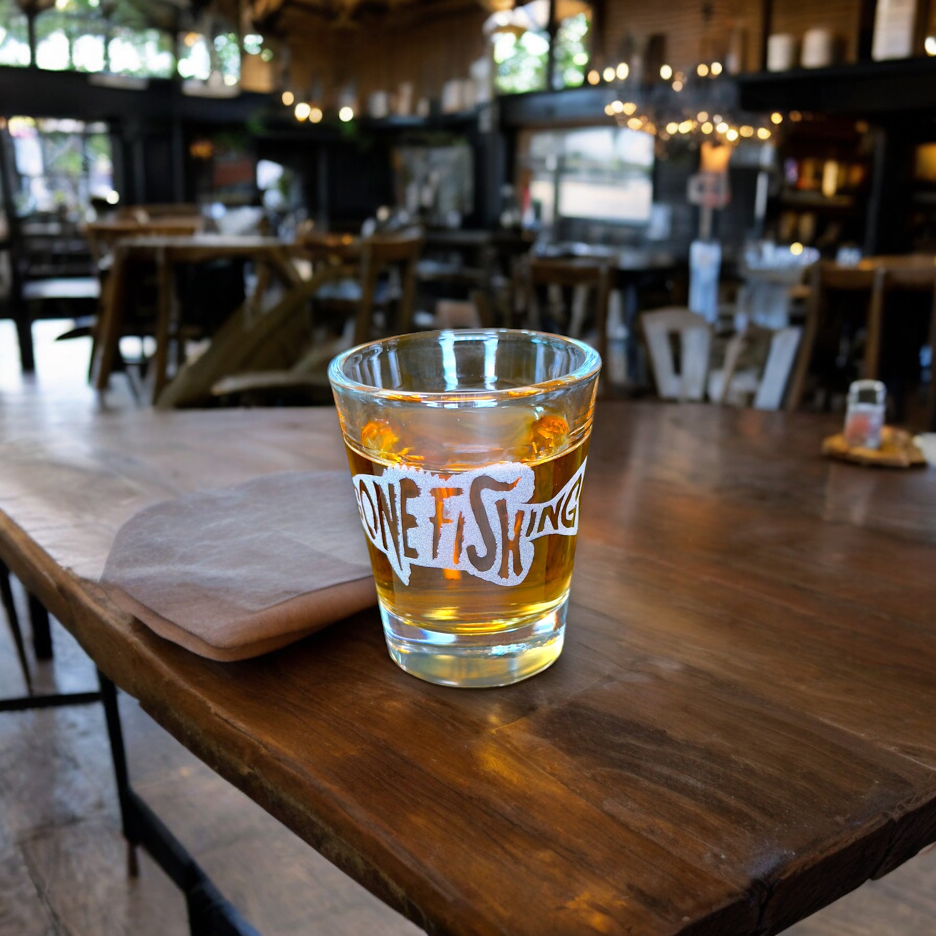 2oz Gone Fishing Shot glass