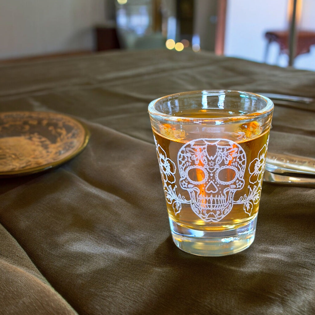 2oz Sugar Skull Shot glass