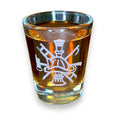 2oz Firefighter Emblem Shot glass