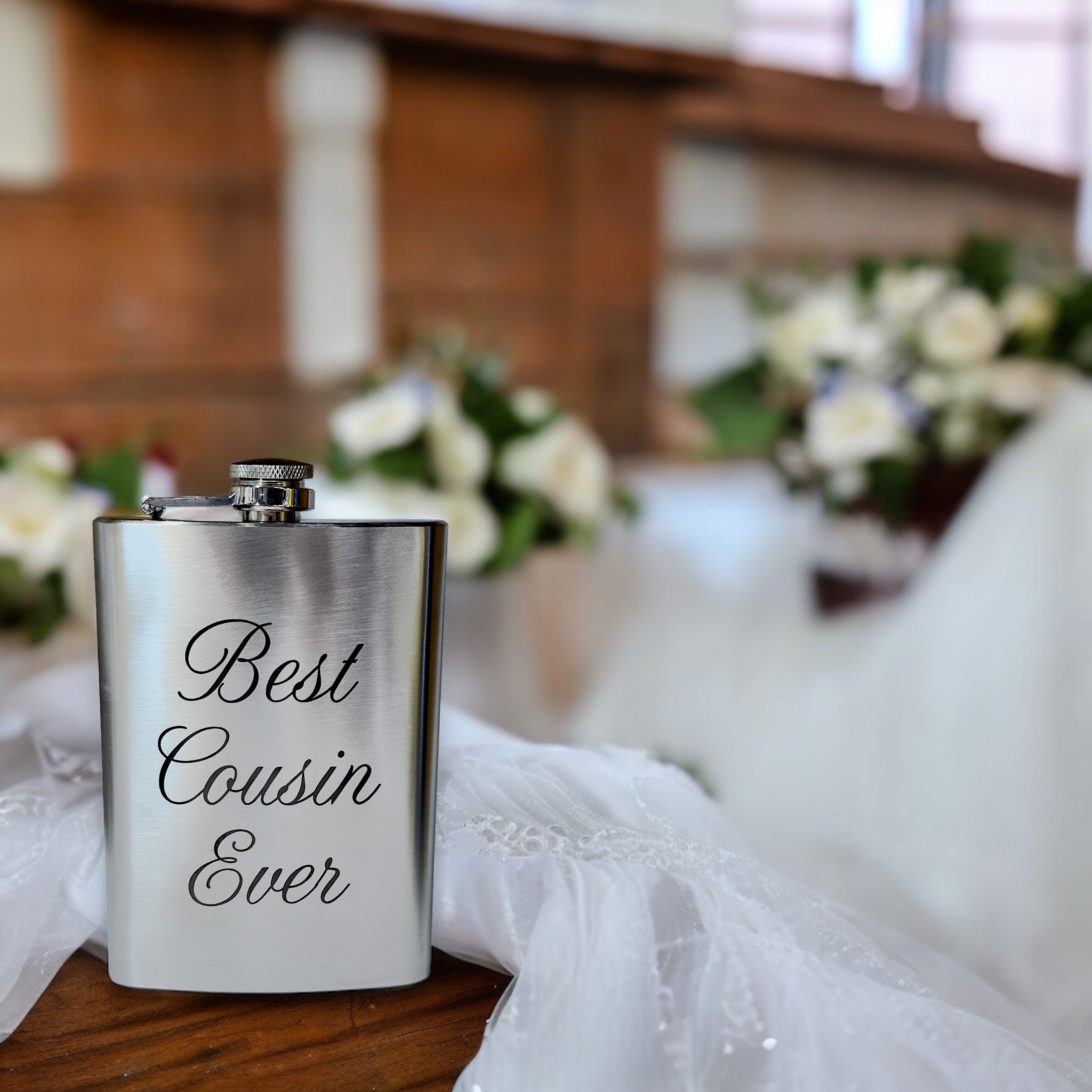 8oz Best Cousin Ever Stainless Steel Flask