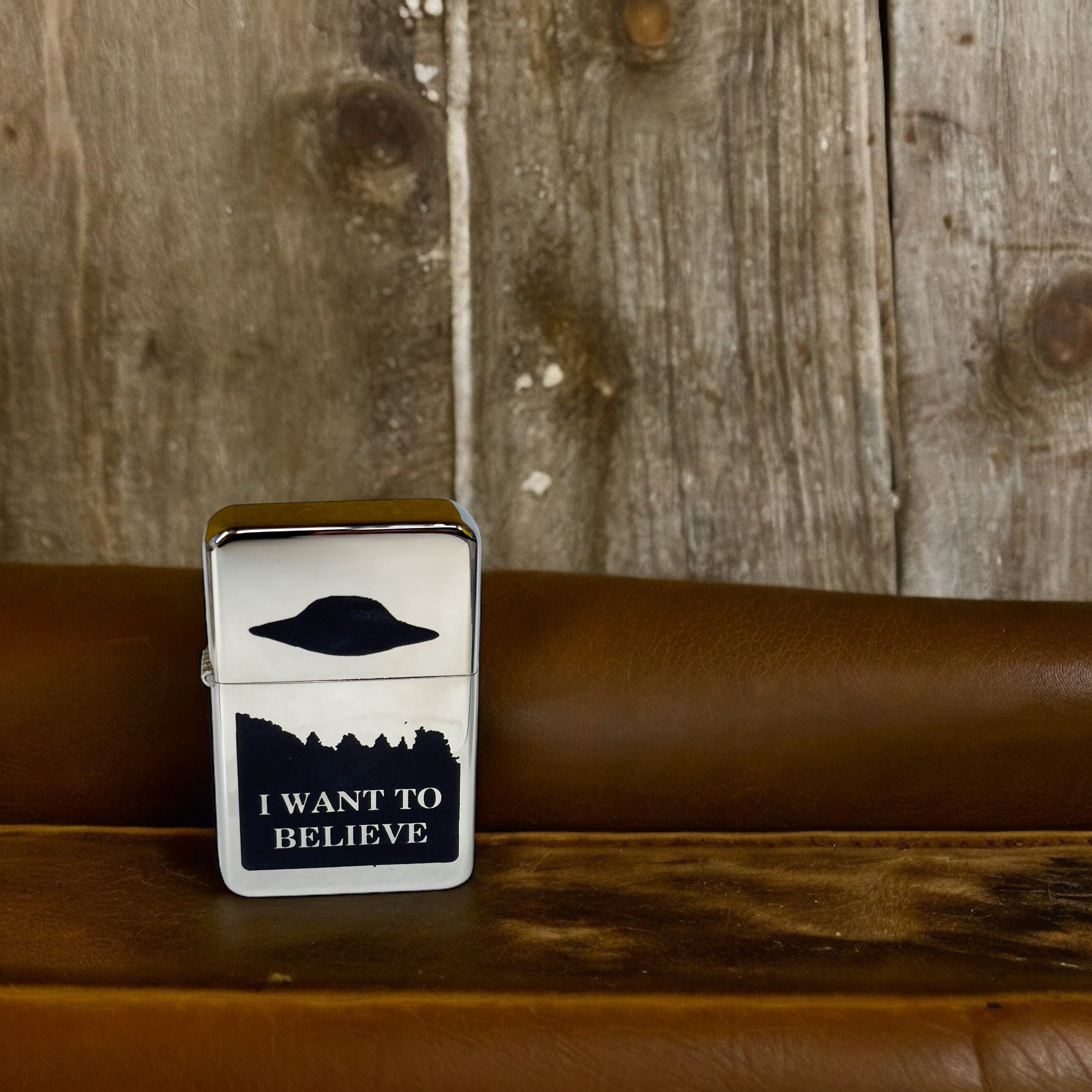 Lighter - I Want to Believe High Polish Chrome