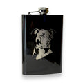 8oz Pit bull Black Flask