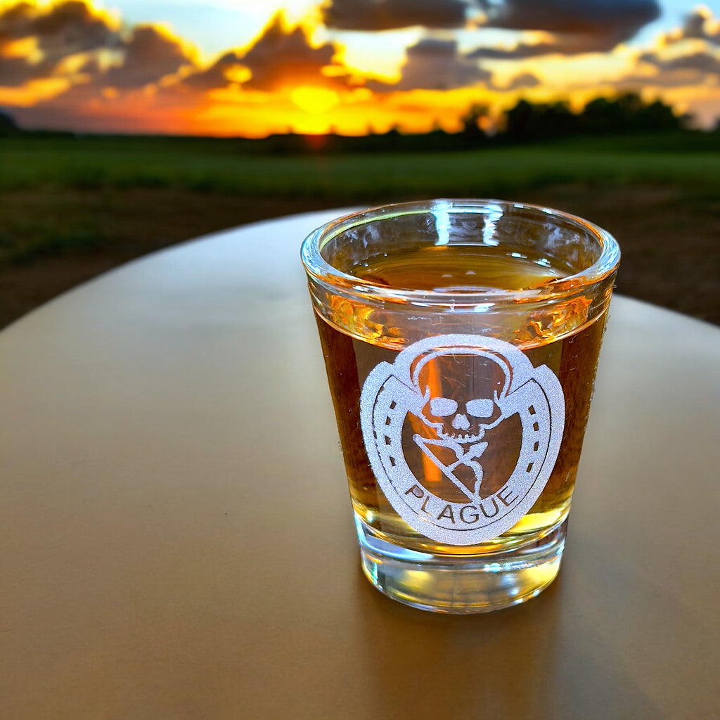 2oz Four Horsemen PLAGUE Shot Glass