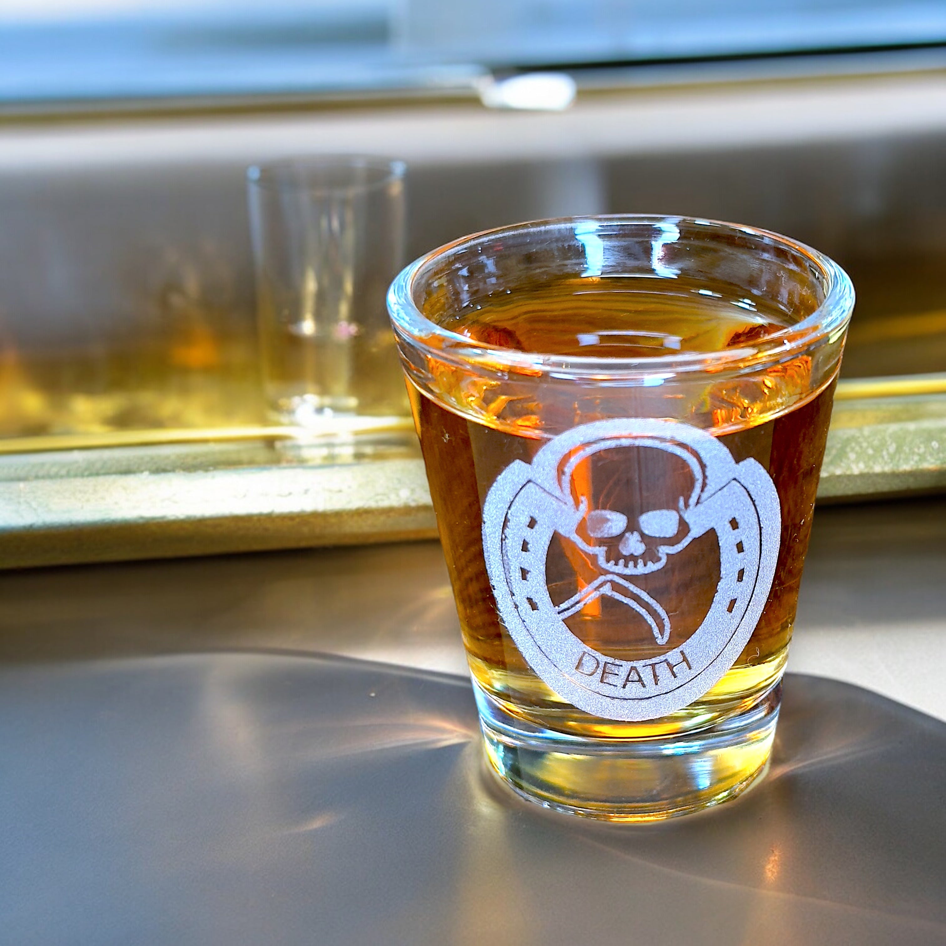 2oz Four Horsemen DEATH Shot Glass