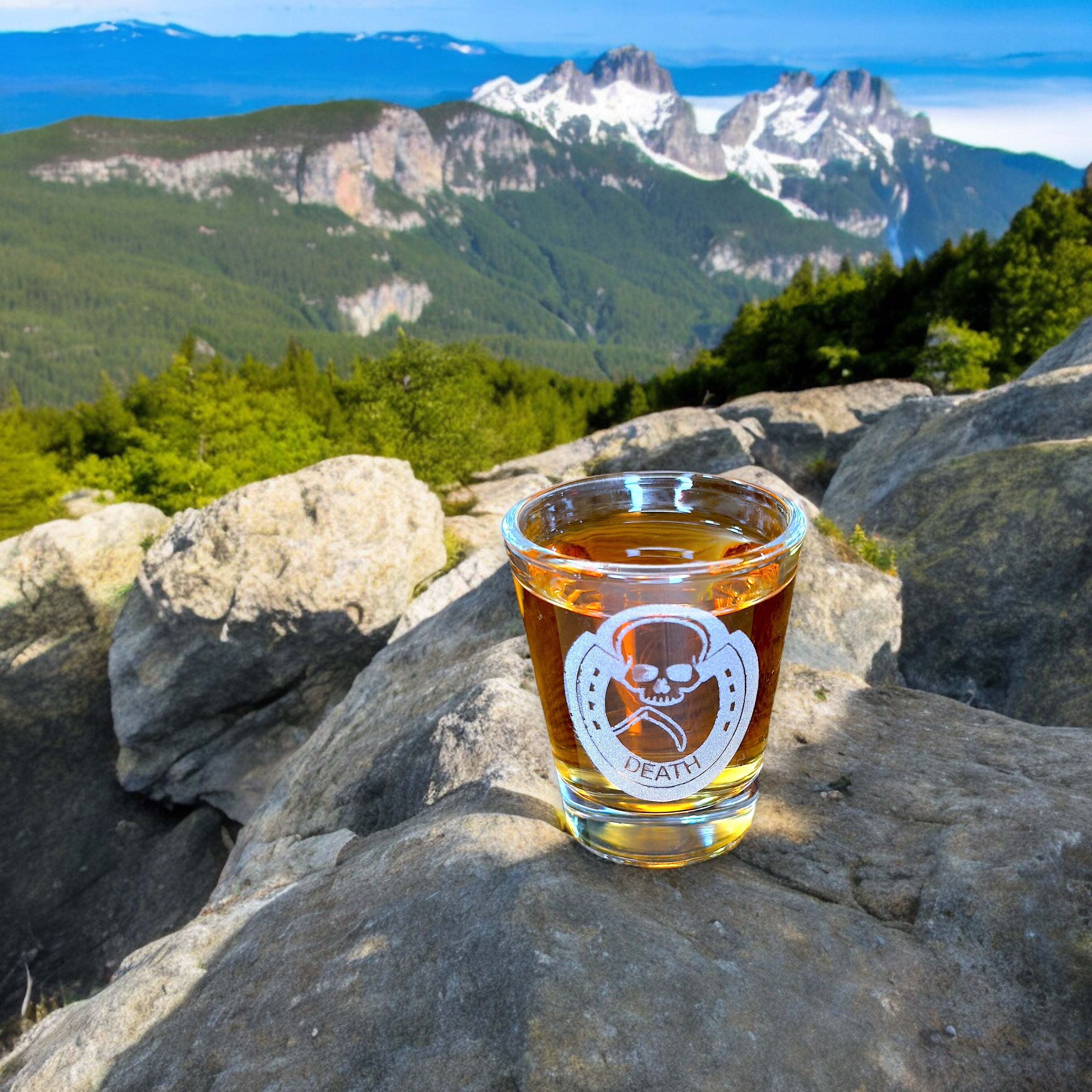 2oz Four Horsemen DEATH Shot Glass