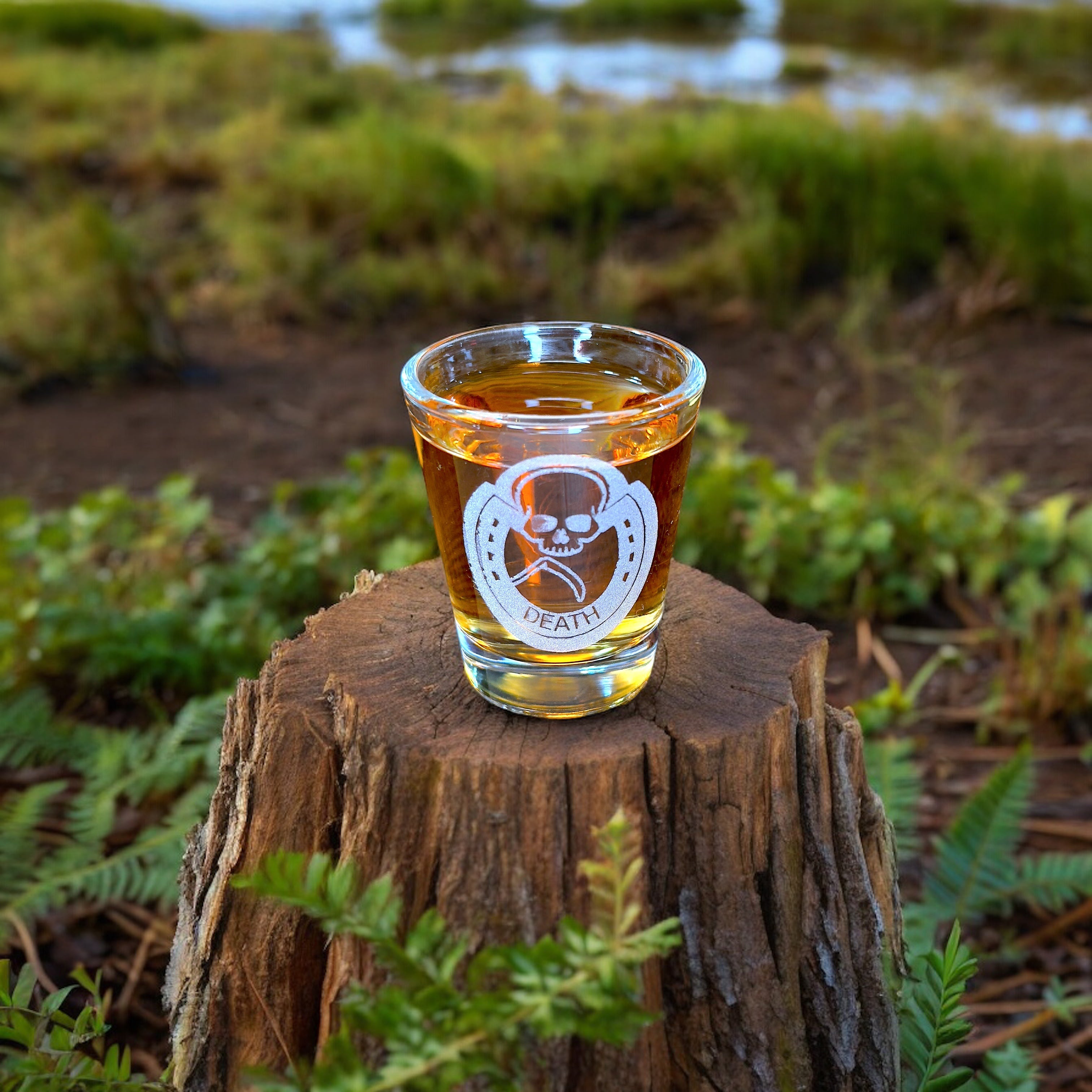 2oz Four Horsemen DEATH Shot Glass