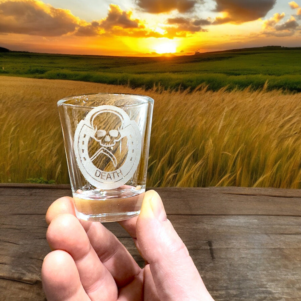 2oz Four Horsemen DEATH Shot Glass