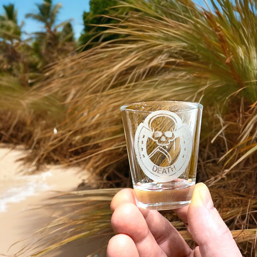 2oz Four Horsemen DEATH Shot Glass