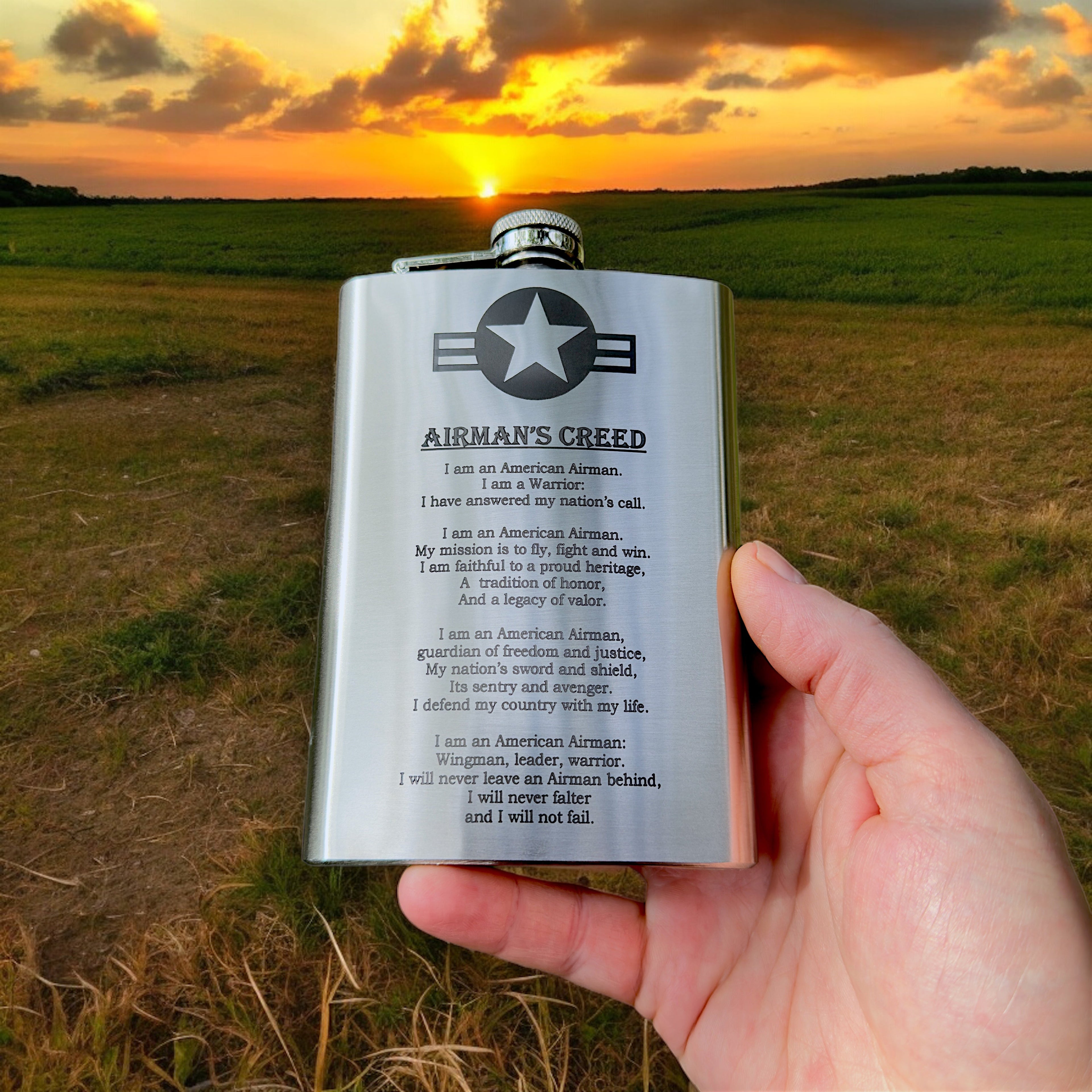 8oz Airmans Creed Flask