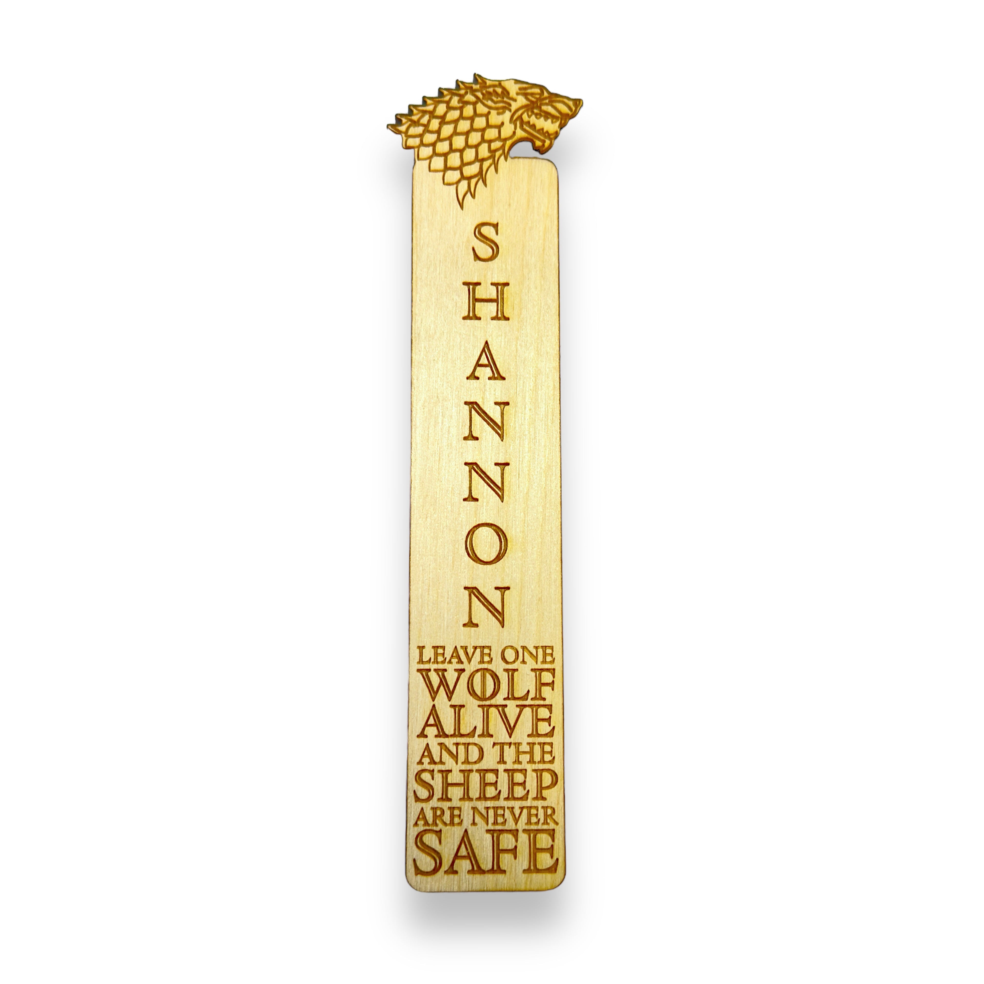 Bookmark - PERSONALIZED Leave One Wolf Alive