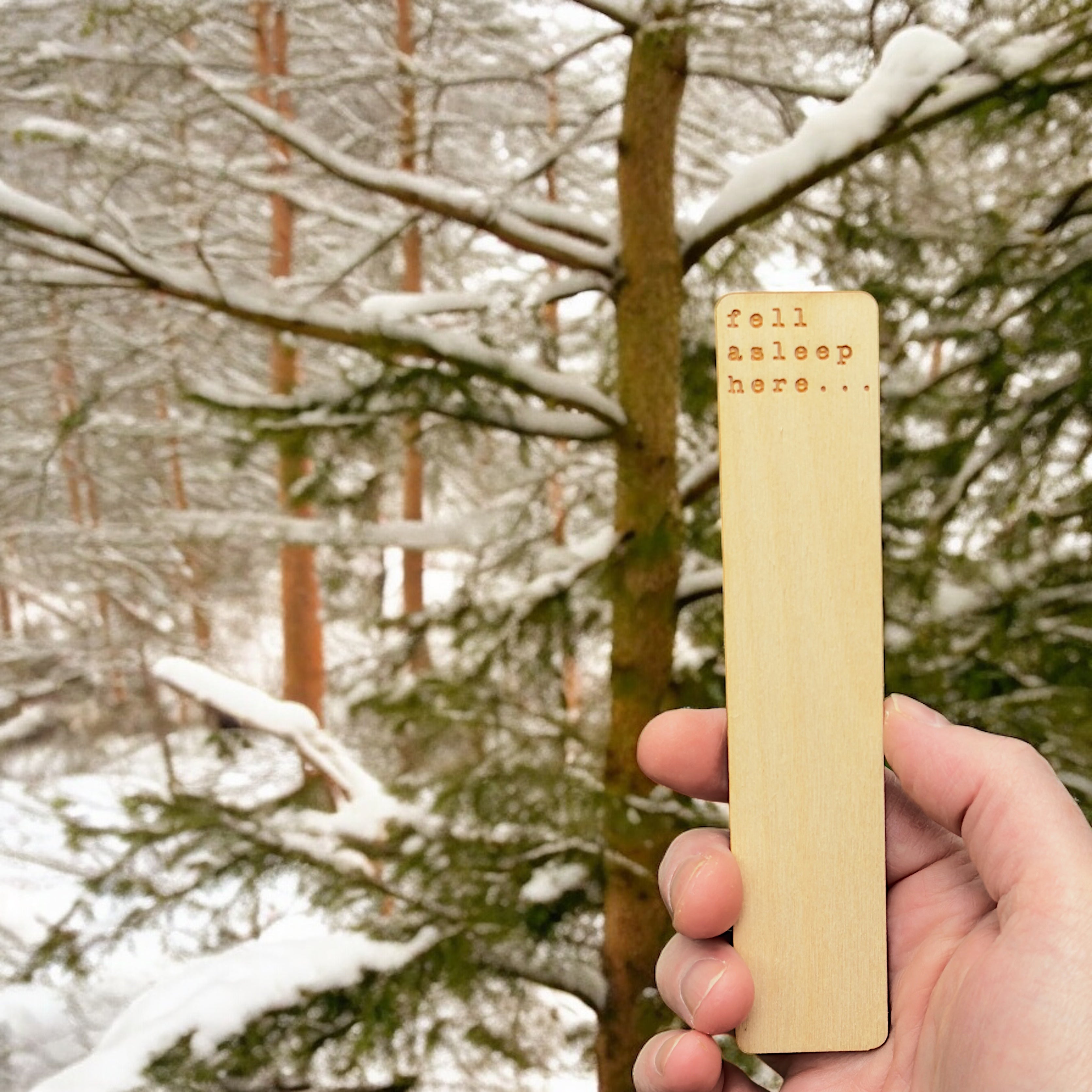 Bookmark - Personalized - Fell asleep here