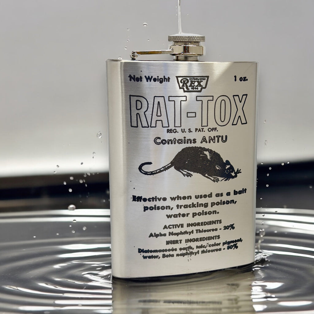 8oz Rat Tox Stainless Steel Flask