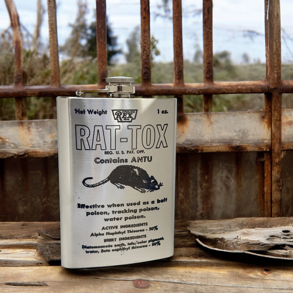 8oz Rat Tox Stainless Steel Flask
