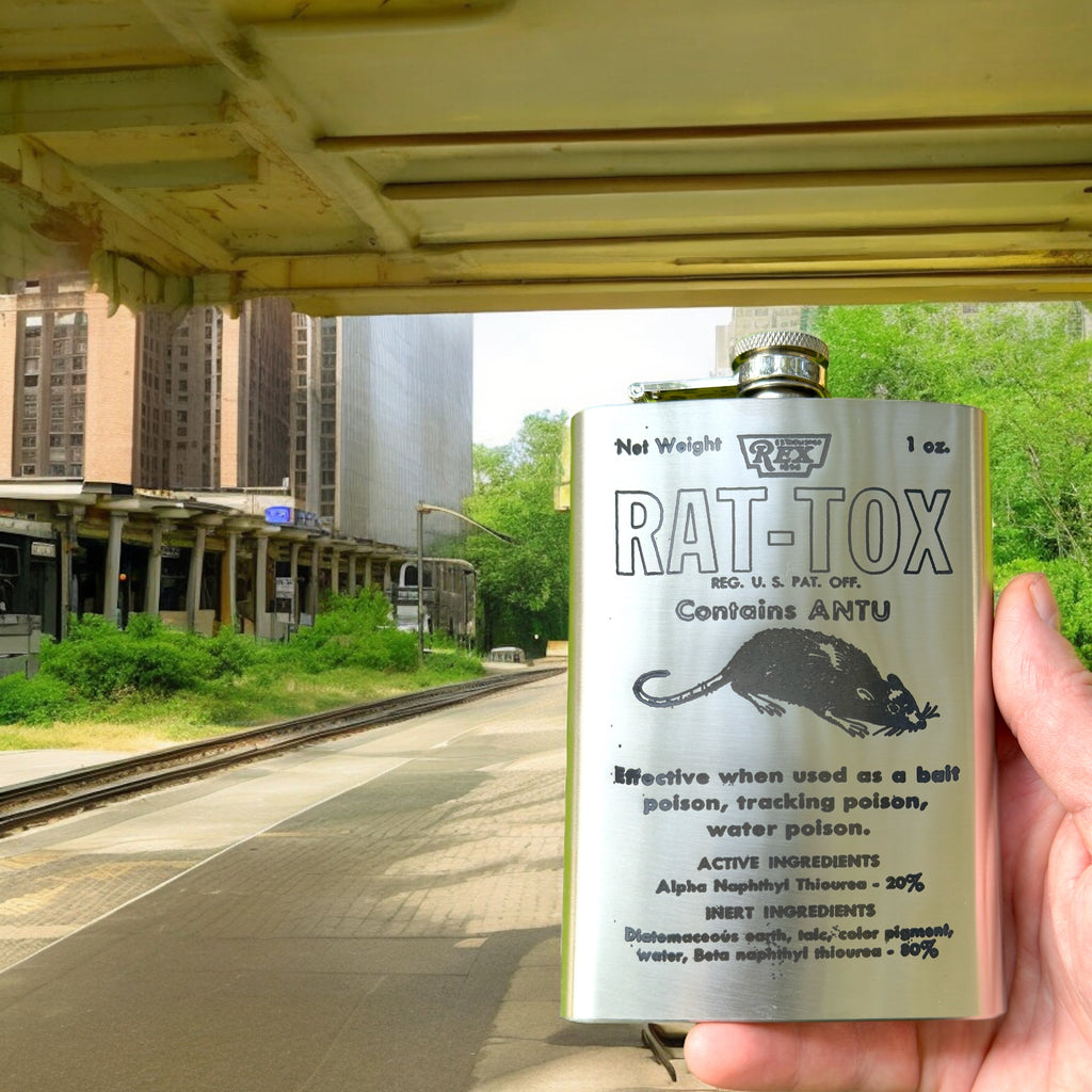 8oz Rat Tox Stainless Steel Flask