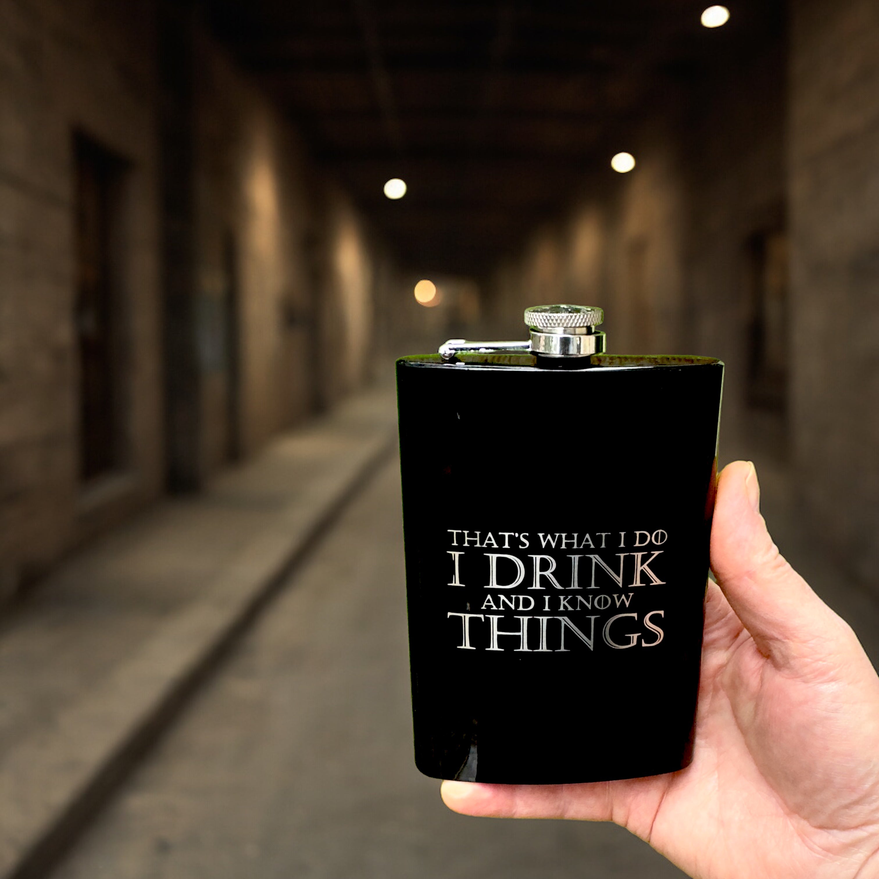 8oz BLACK That's What I Do Flask