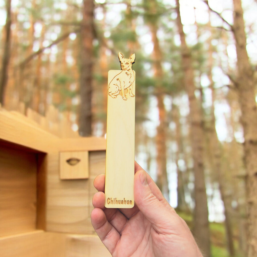 Bookmark - chihuahua Dog - Birch wood