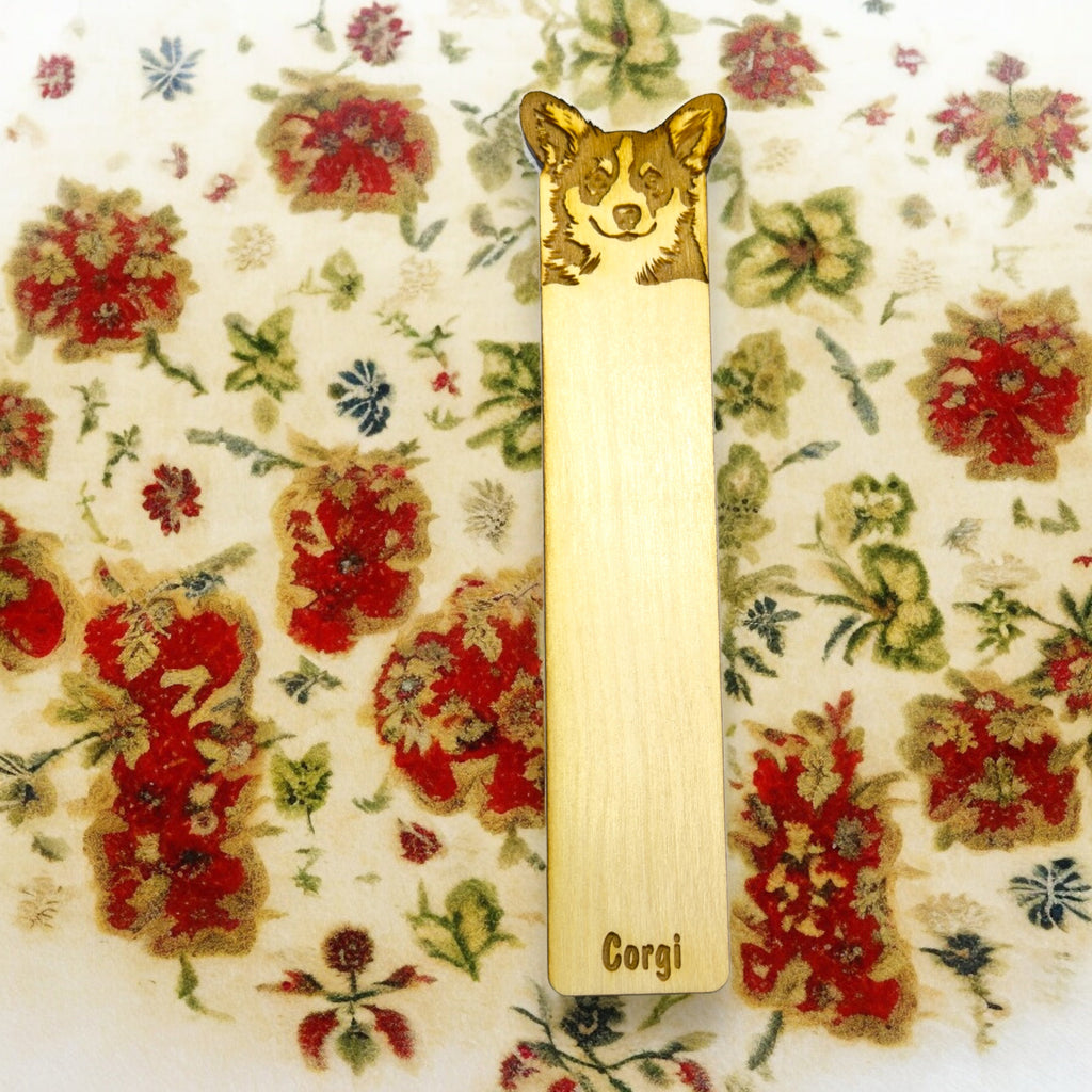 Bookmark - Corgi Dog - Birch wood