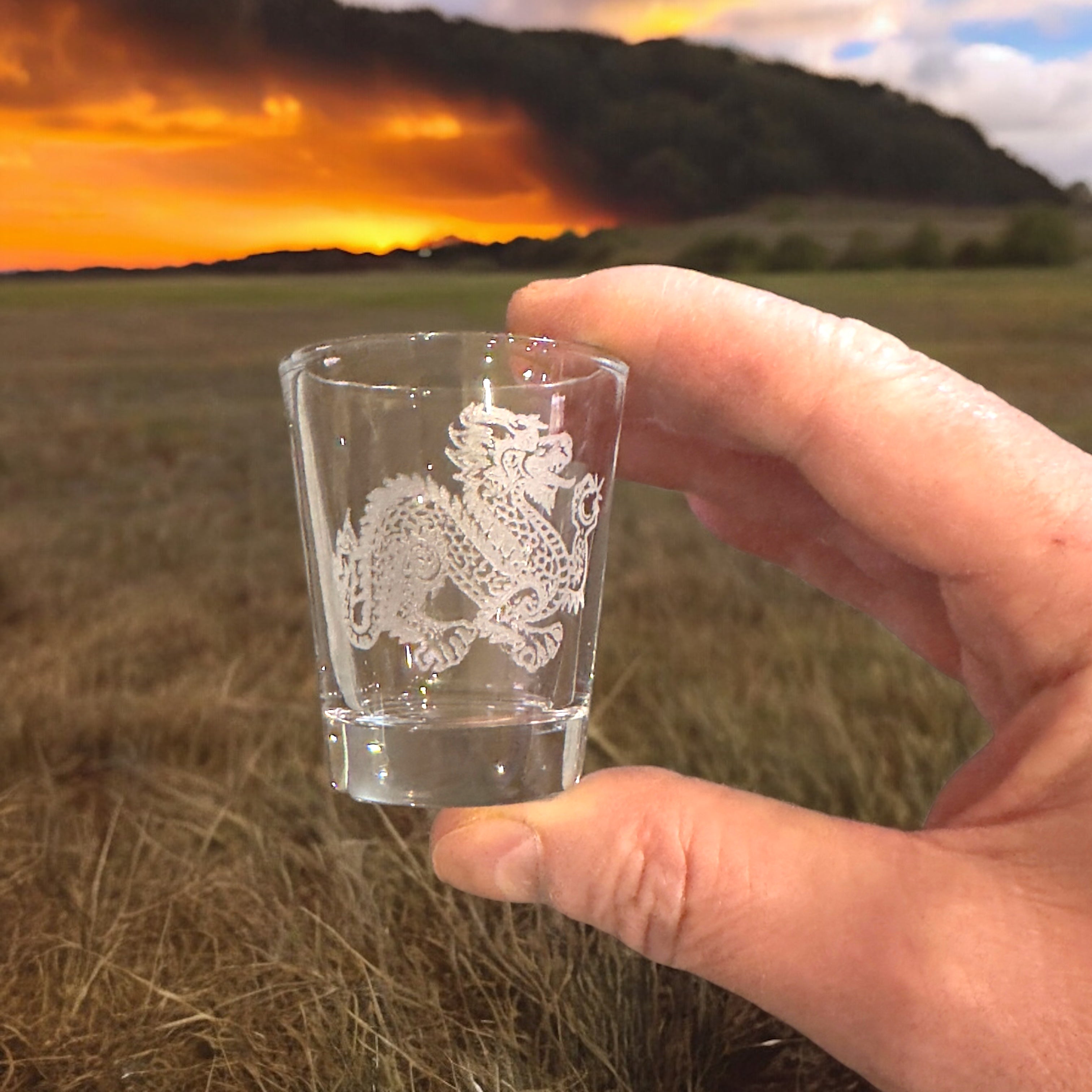 2oz Dragon two Shot glass