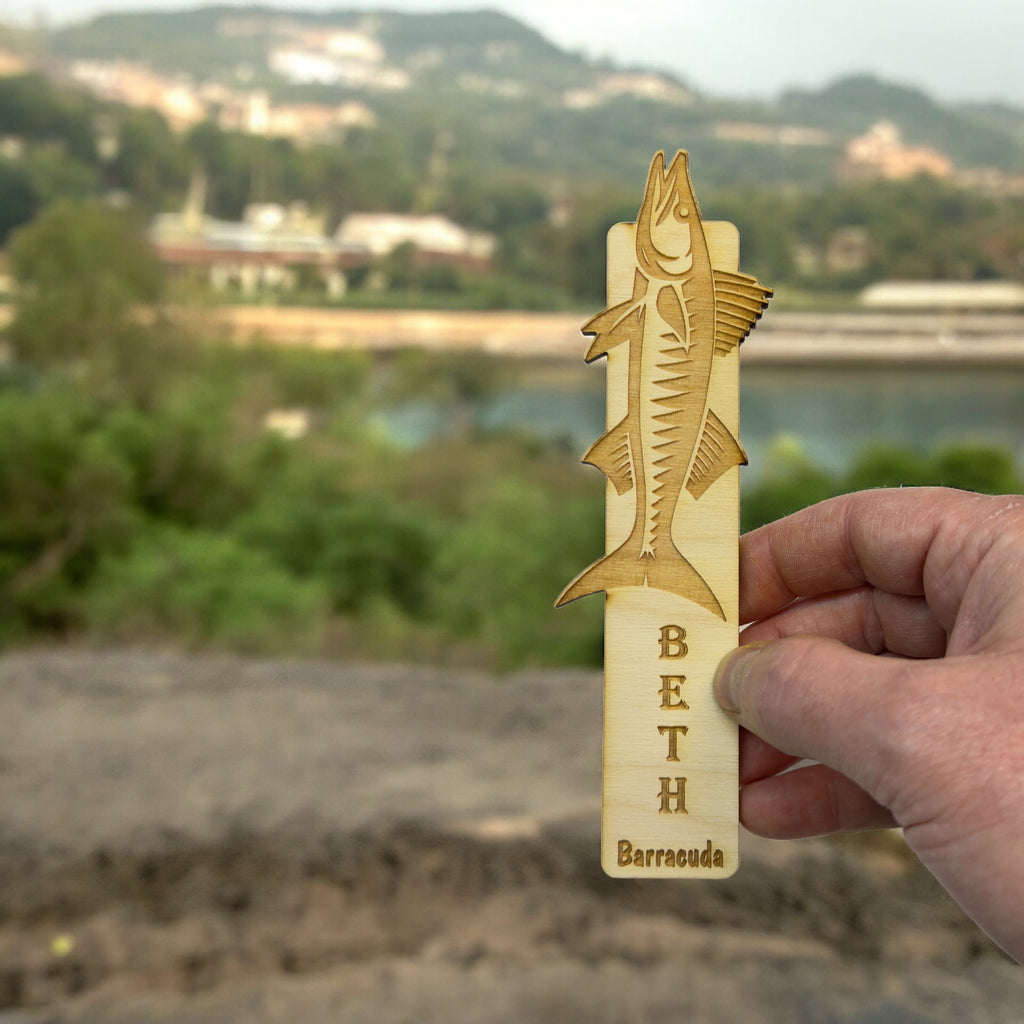 Bookmark - PERSONALIZED Barracuda - Birch wood