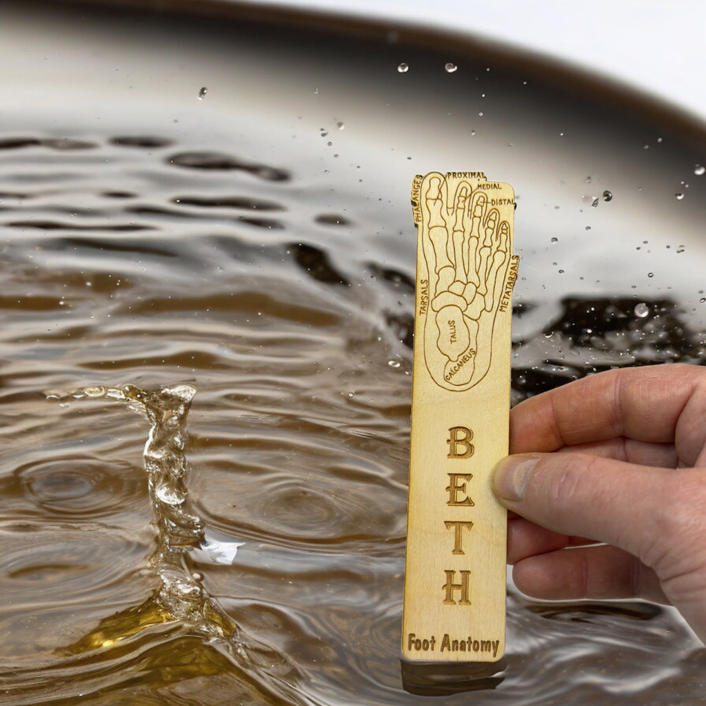 Bookmark - PERSONALIZED Foot Anotomy - Birch wood