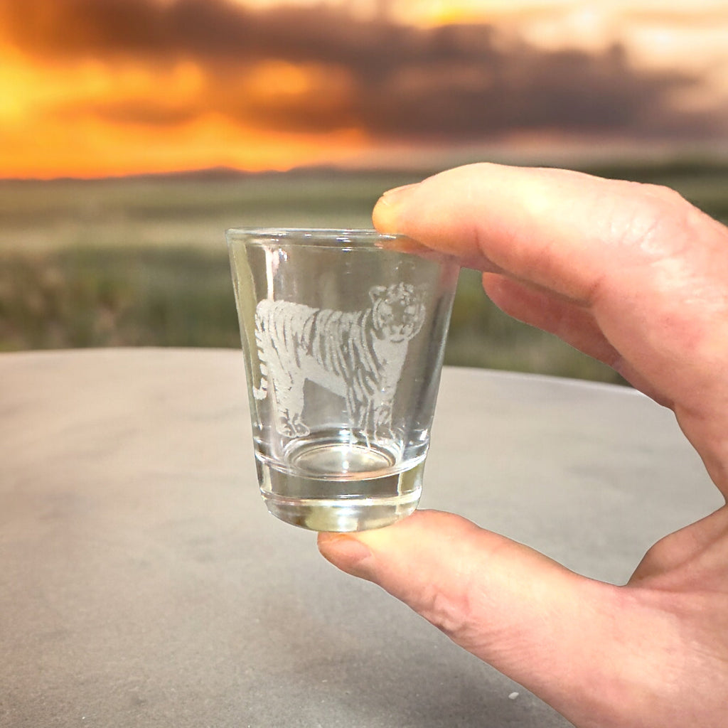 2oz Tiger Shot Glass - Wild Life