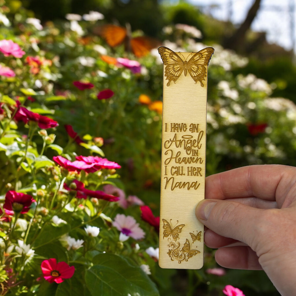 Bookmark - I have an angel in heaven I call her Nana - Birch wood