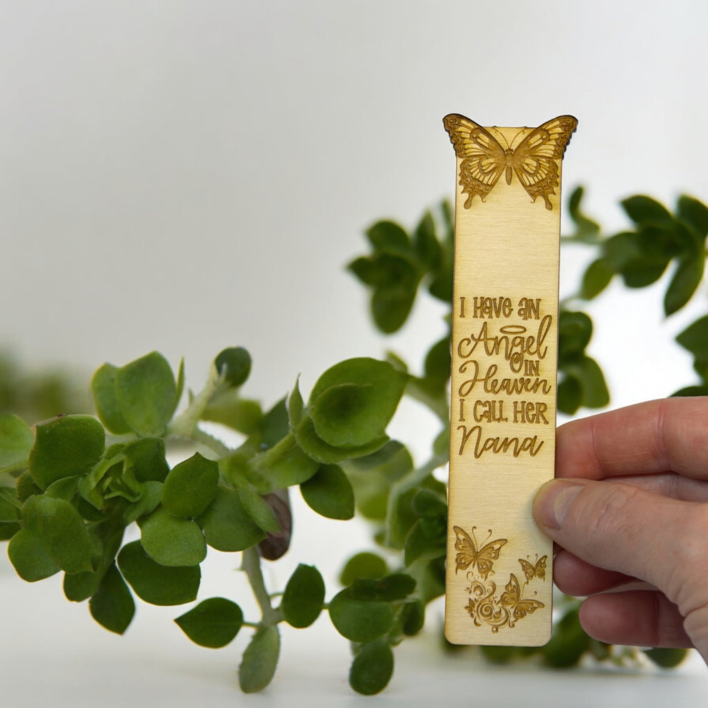 Bookmark - I have an angel in heaven I call her Nana - Birch wood
