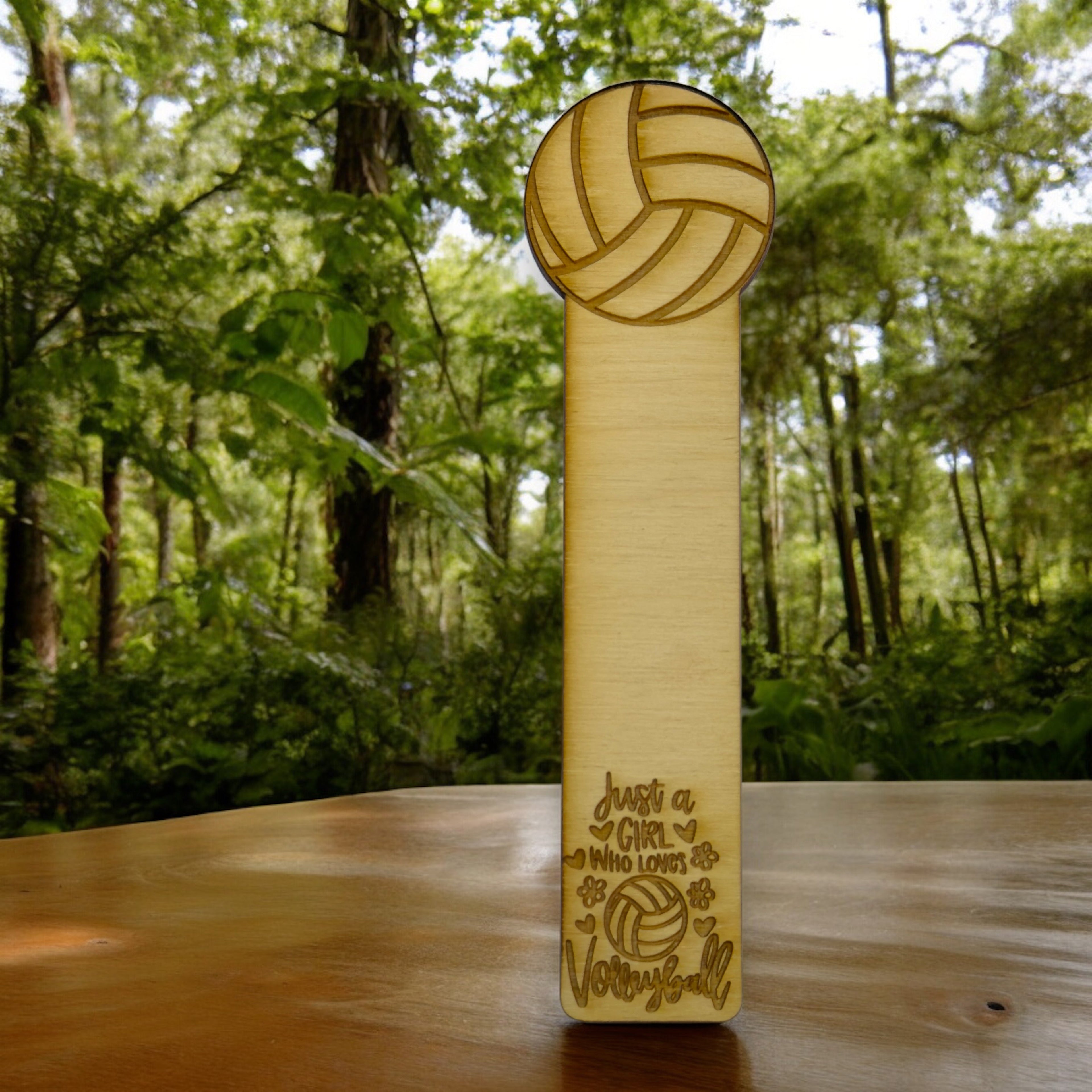 Bookmark - Just a girl who loves volleyball - Birch wood