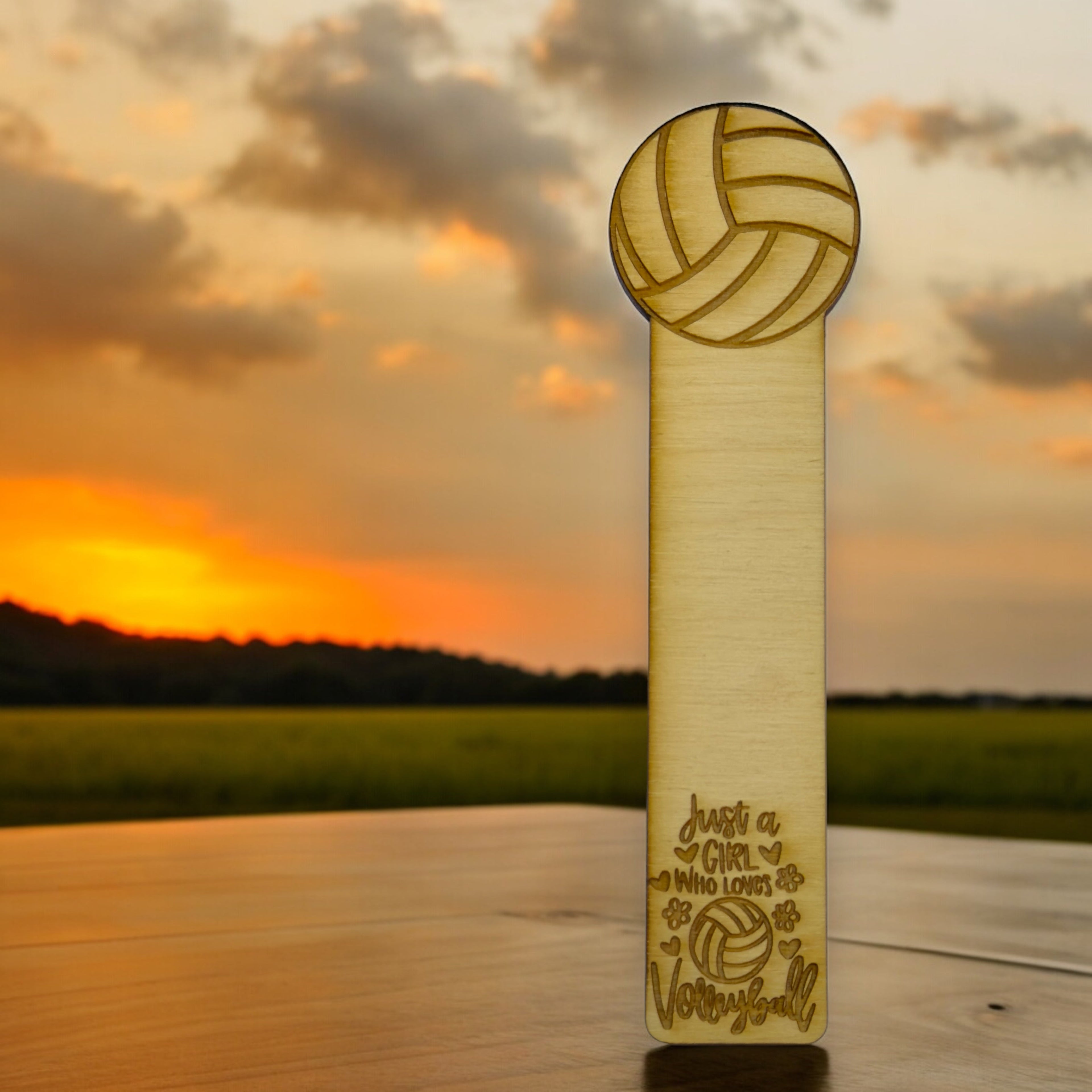 Bookmark - Just a girl who loves volleyball - Birch wood