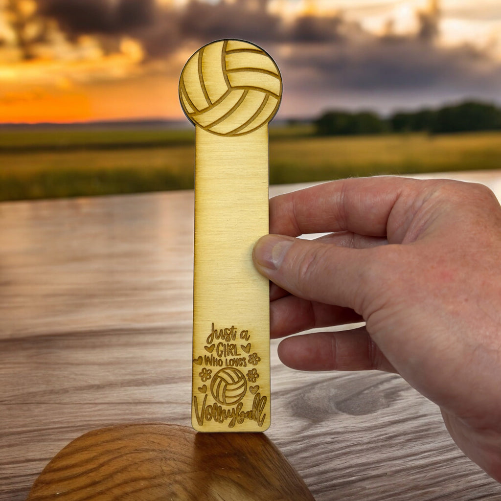 Bookmark - Just a girl who loves volleyball - Birch wood