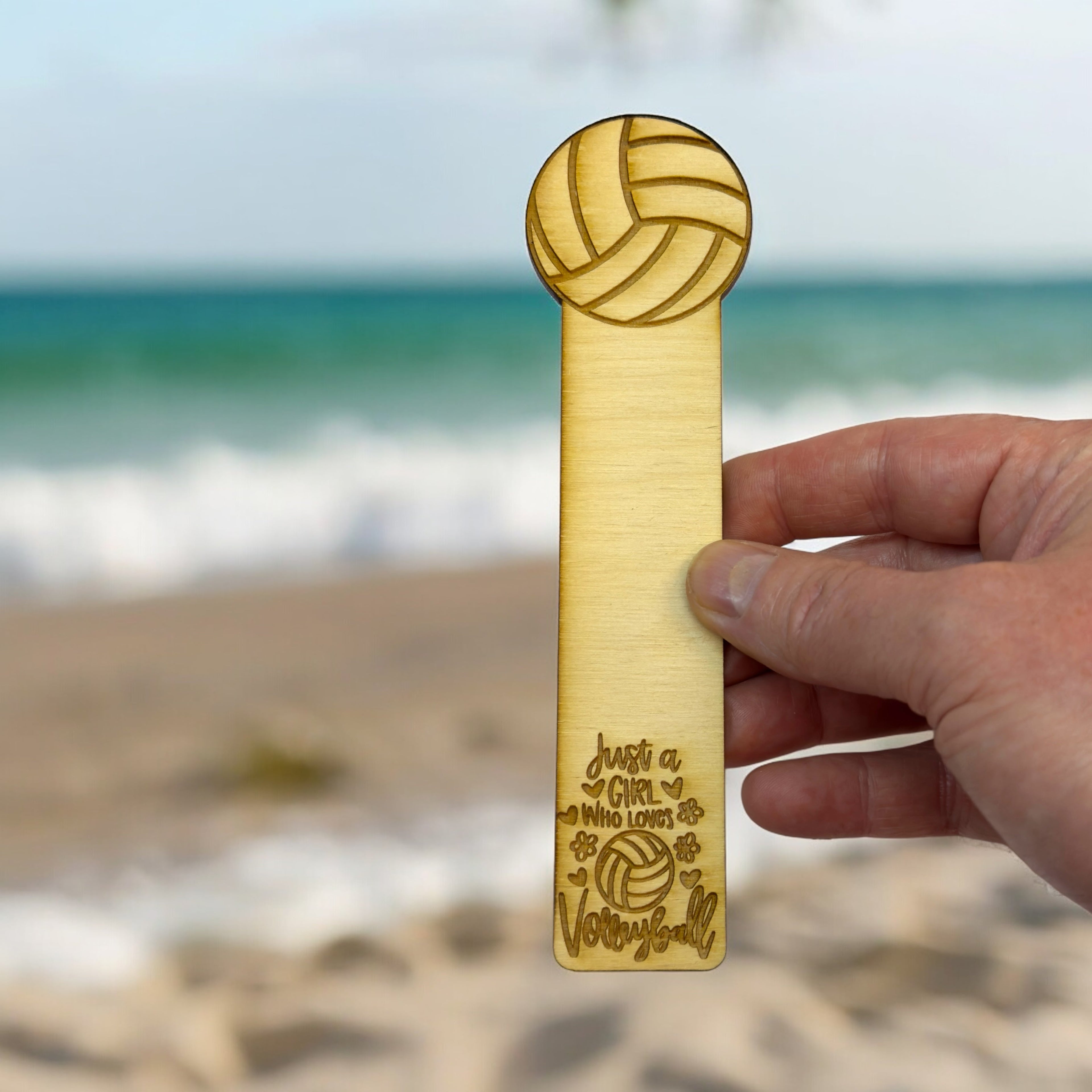 Bookmark - Just a girl who loves volleyball - Birch wood