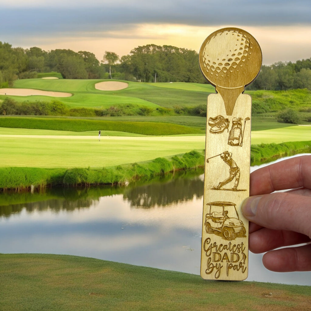 Bookmark - Greatest Dad By Par - Birch wood