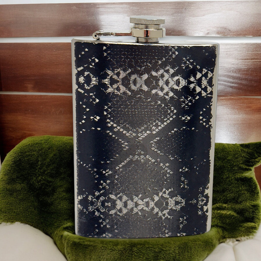 8oz Rattlesnake Stainless Steel flask