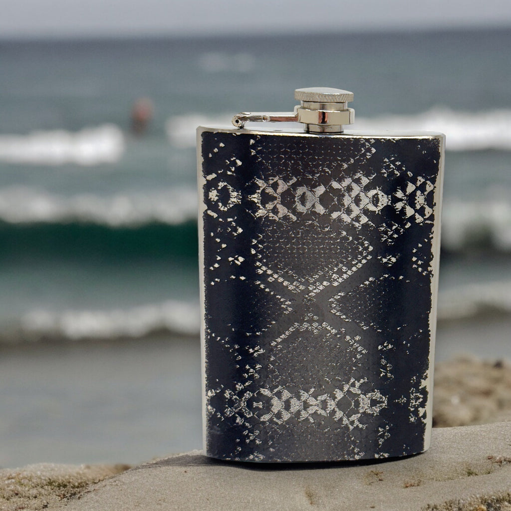 8oz Rattlesnake Stainless Steel flask
