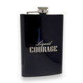 8oz BLACK Liquid Courage Flask