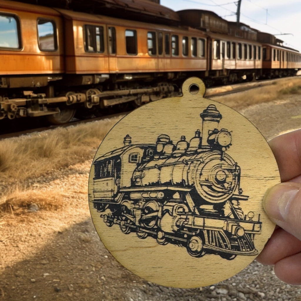 Ornament - Black - Steampunk Train