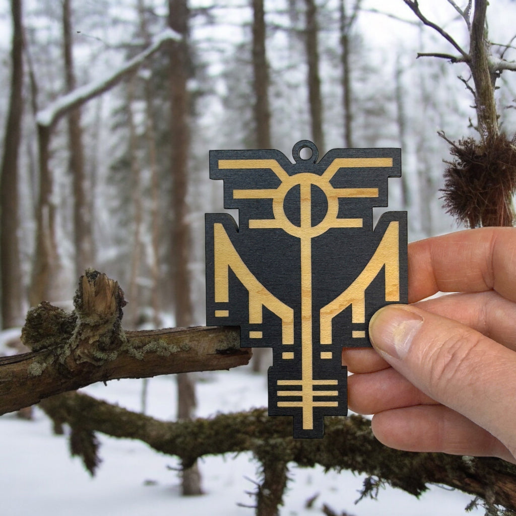 Ornament - Black - Valkyrie Viking Symbol
