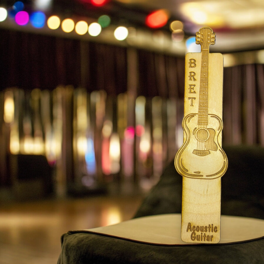 Bookmark - PERSONALIZED Acoustic Guitar - birch wood