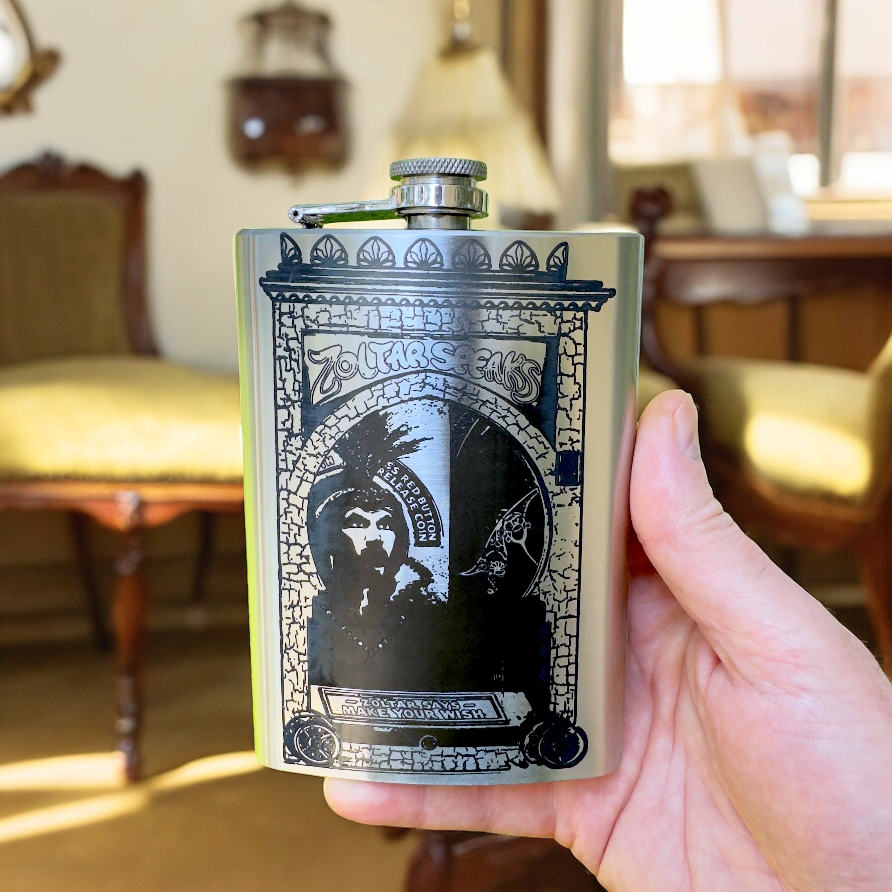 8oz Zoltar Speaks Stainless Steel Flask