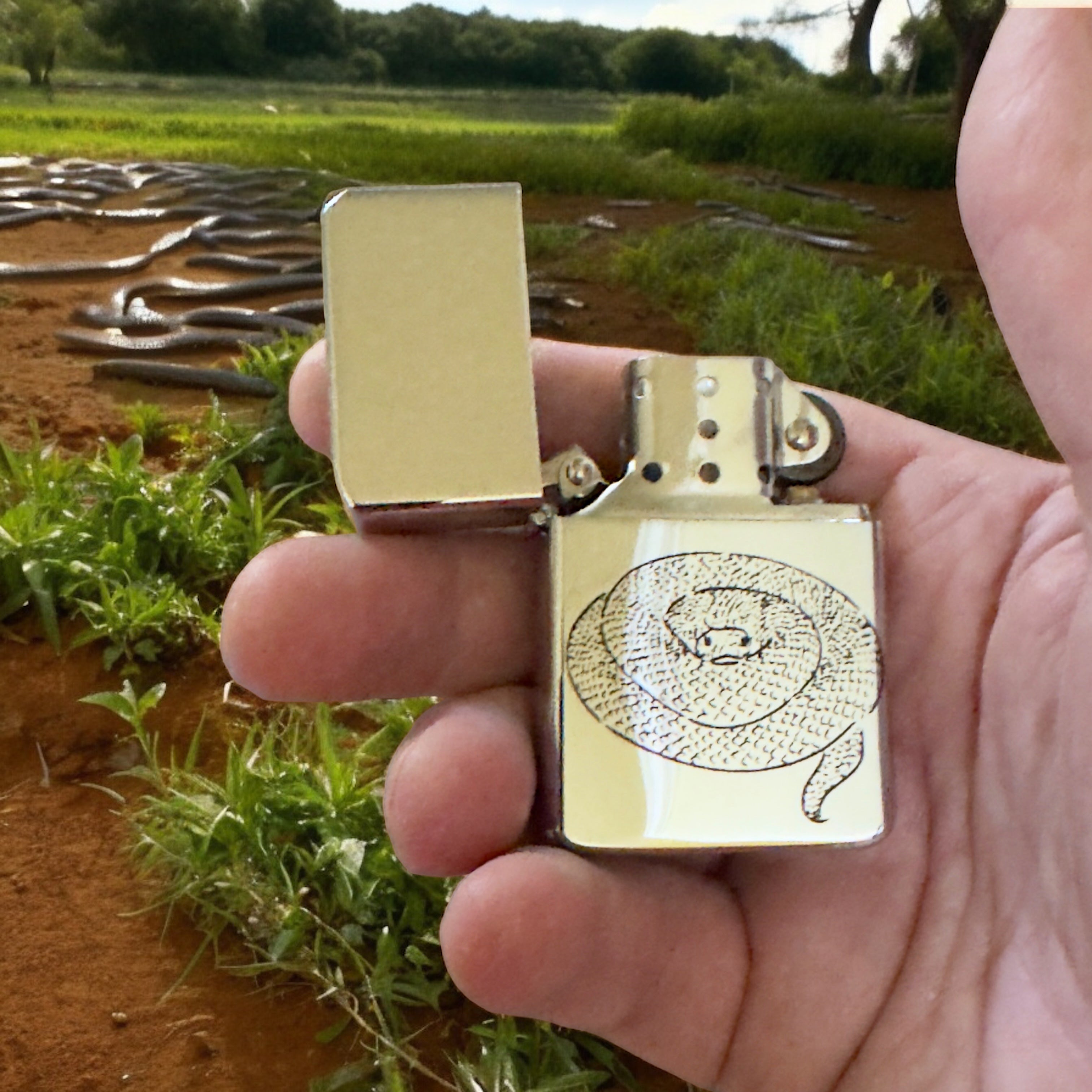 Lighter Coiled Snake CHROME
