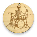 Ornament - Drum Skeleton Raw Wood